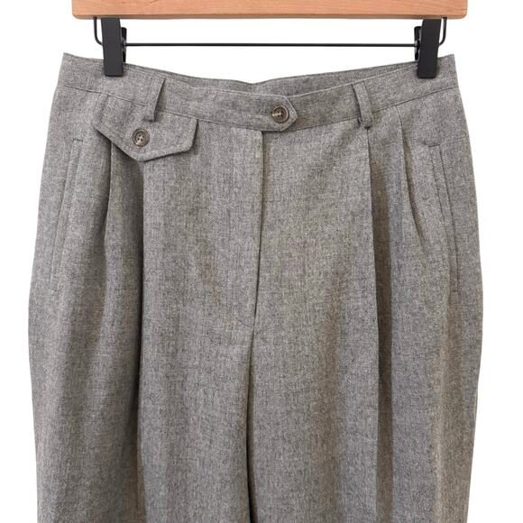 Vintage Lauren Ralph Lauren 100% Wool Grey Trouser Pants Size 12P - Picture 2 of 9